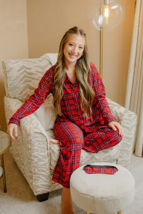 3 Piece Red Plaid PJ Set