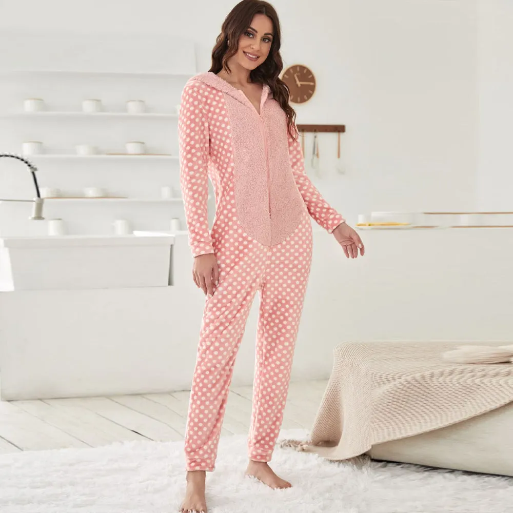 Adult Deer Onesie Pajamas Women Cartoon Animal Christmas Costume Reindeer Onepiece Sleepwear Jumpsuit