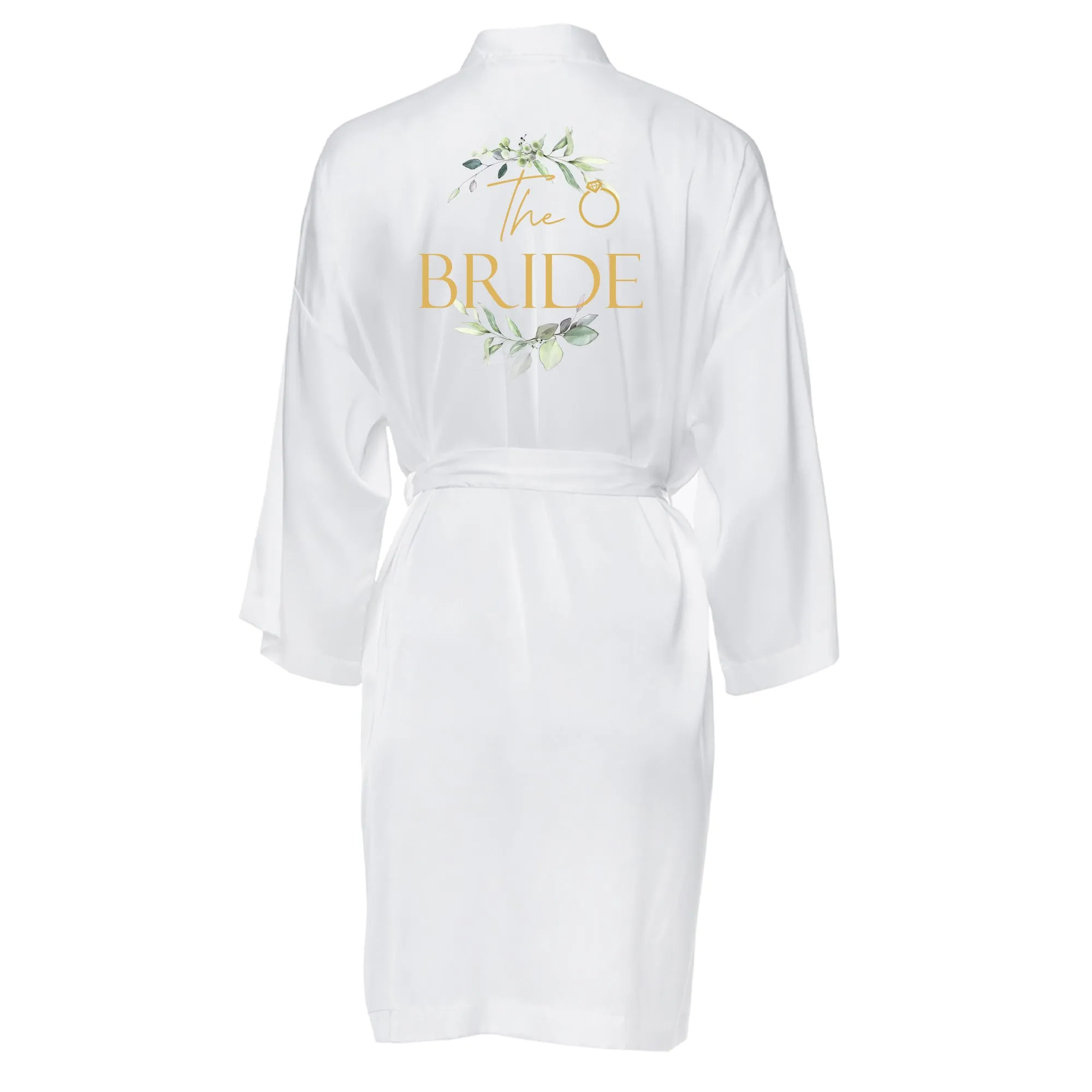 Botanical The Bride Satin Spa Robe Dressing Gown