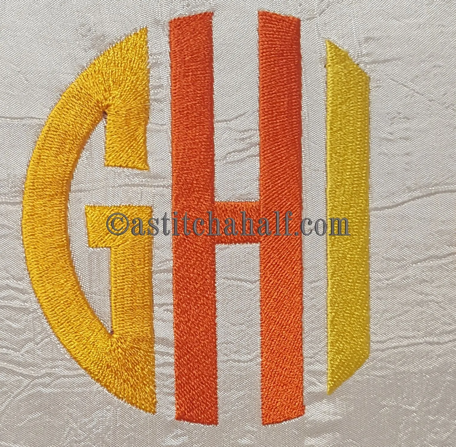 Circle Monogram Letters GHI