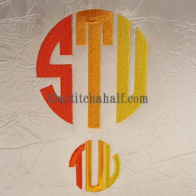 Circle Monogram Letters STUV