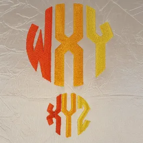 Circle Monogram Letters WXYZ