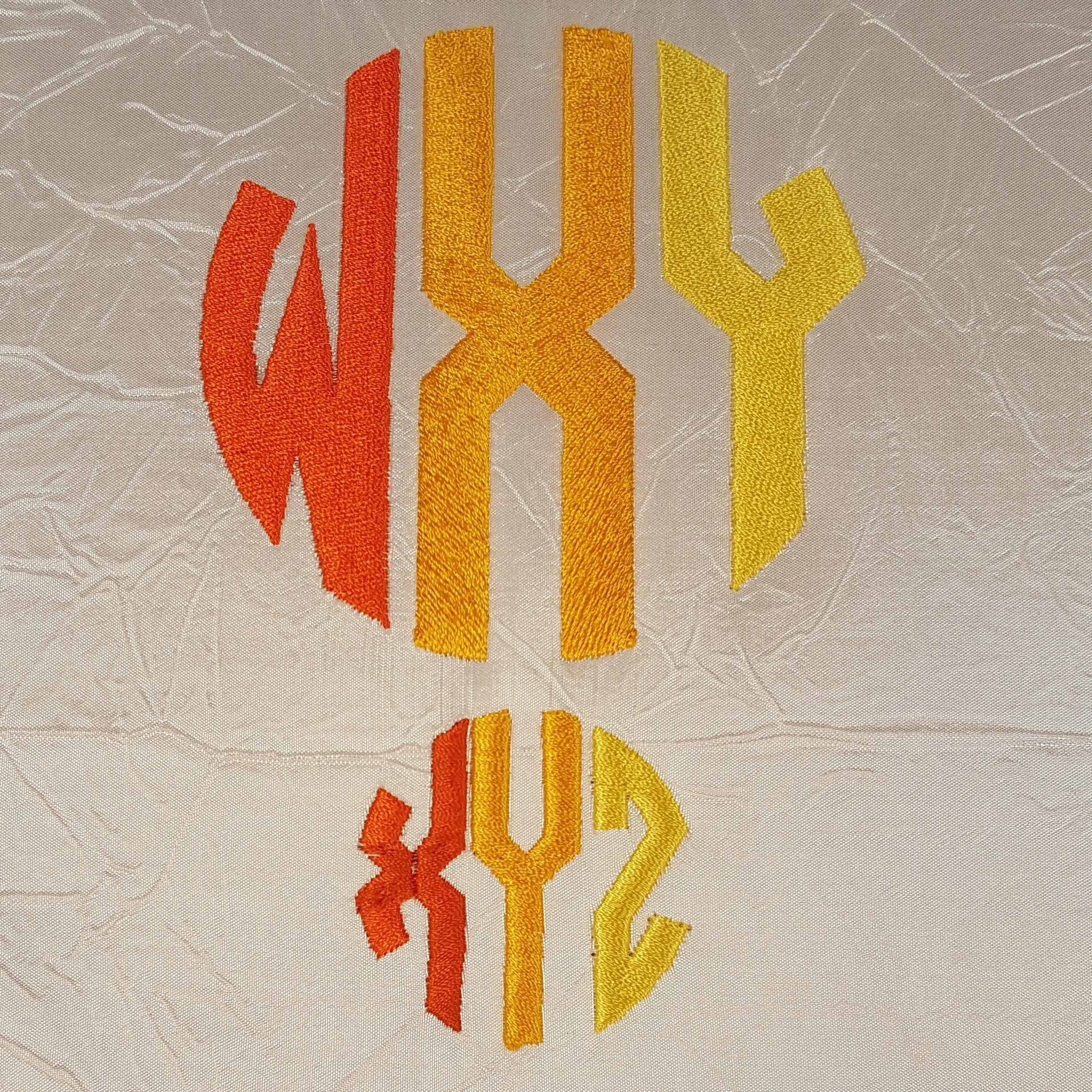 Circle Monogram Letters WXYZ