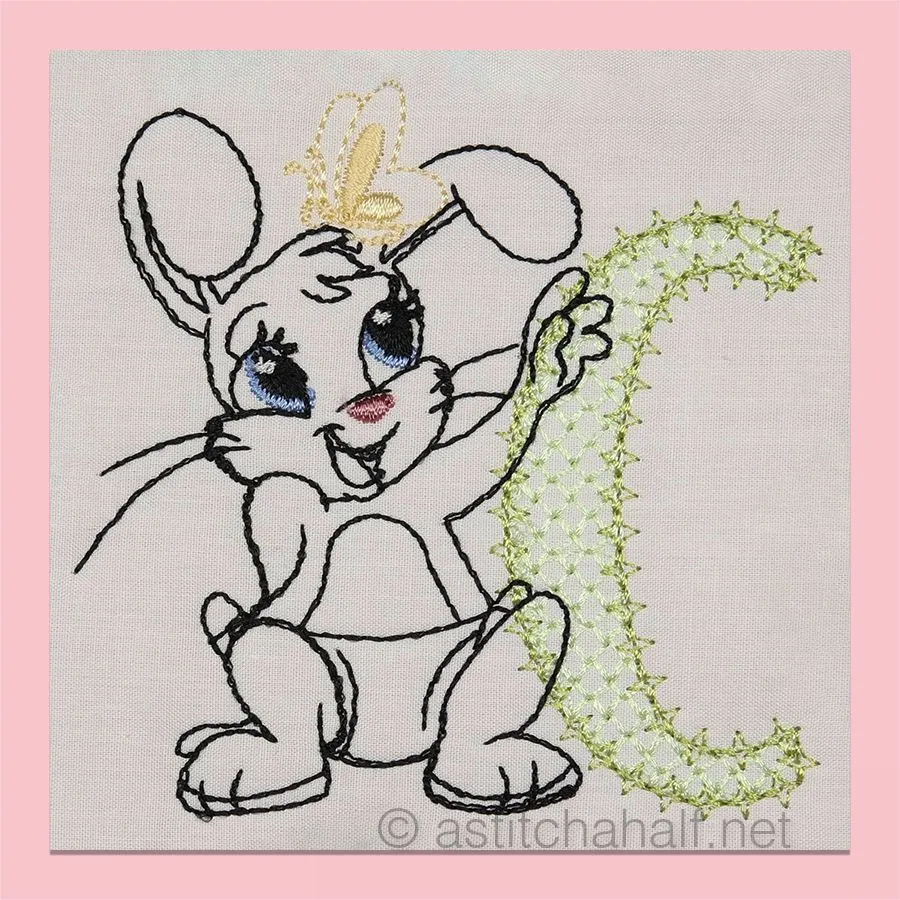 Cottontail Bliss Monogram Letter C