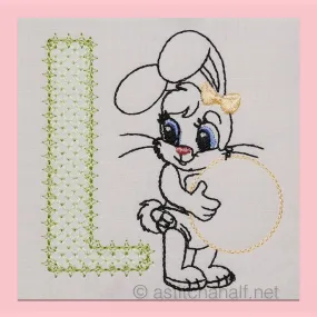 Cottontail Bliss Monogram Letter L