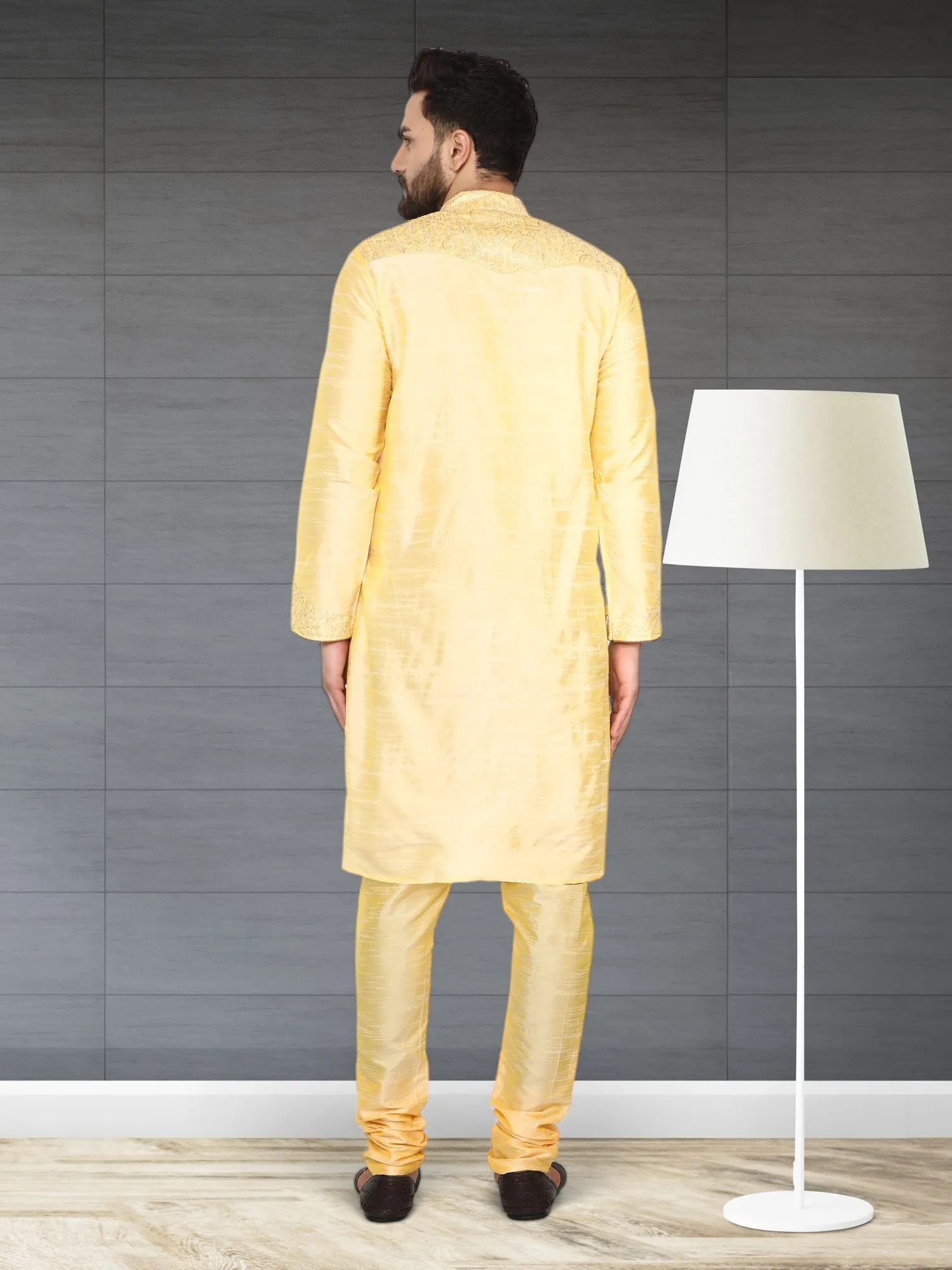 Kurta Pajama For Men Indian Festival Wedding Party Dress Beige