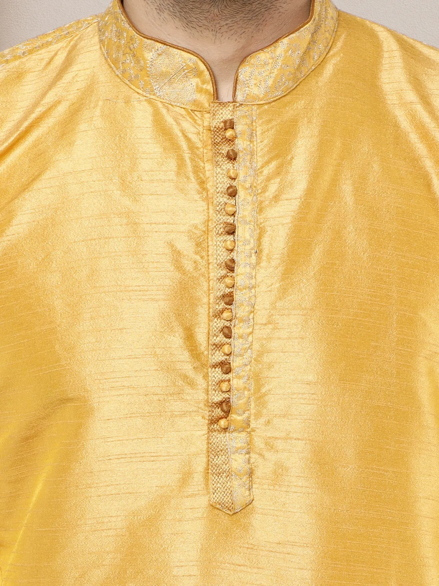 Kurta Pajama For Men Indian Festival Wedding Party Dress Gold