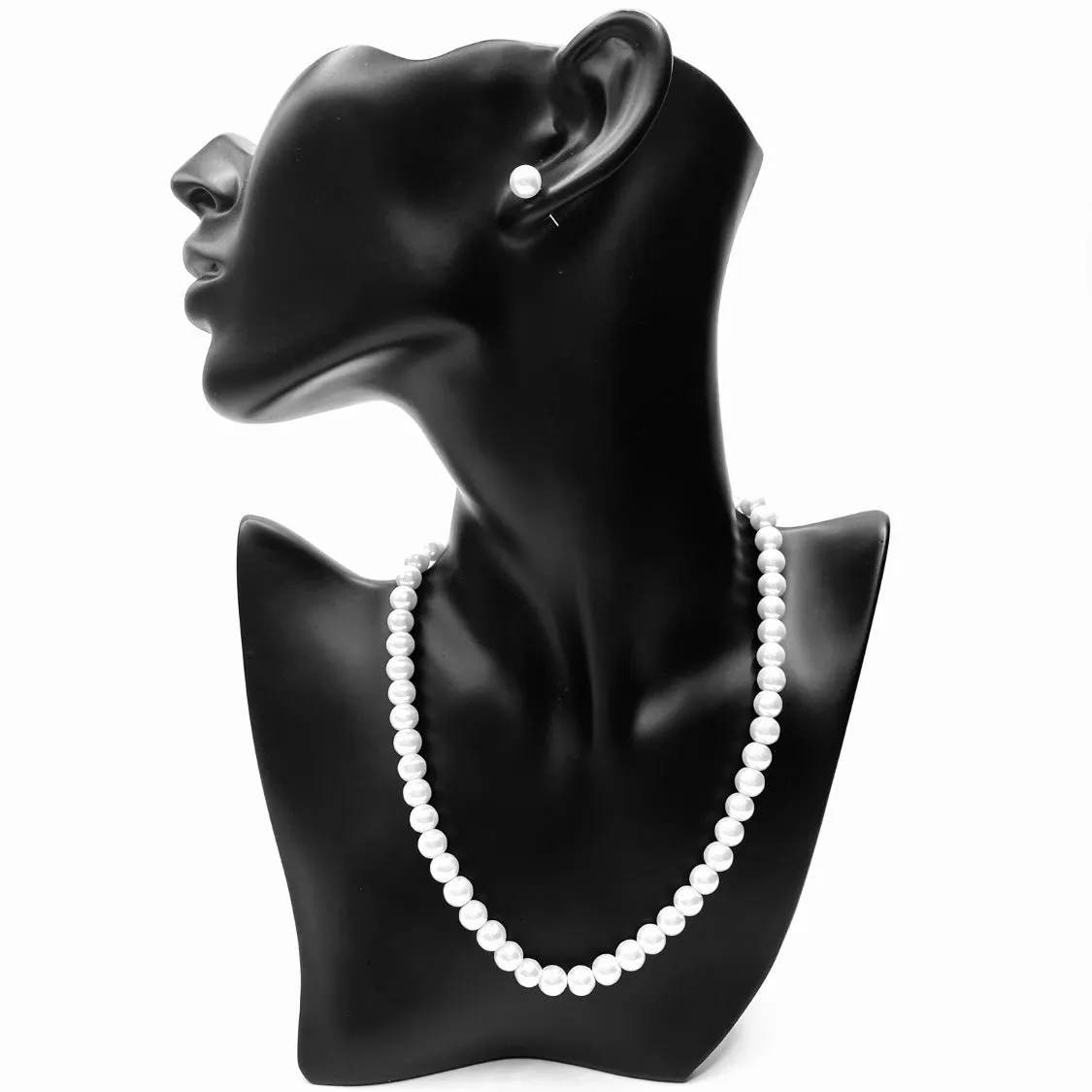 Necklace Set Pearl White Dozen