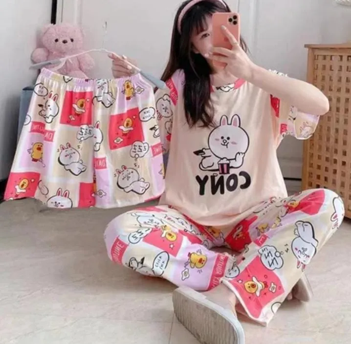 Women Sleepwear Wholesale Summer Fashion Printed 2Pieces Set Short Sleeve Woman Pajamas  S279100